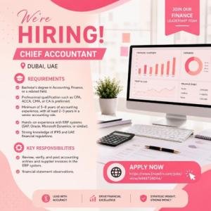 Chief Accountant Required in Dubai