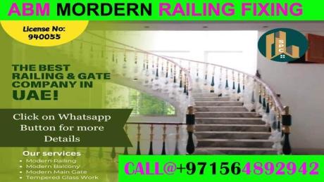 Modern Staircase Railing Fixing Contractor Ajman Dubai Sharjah