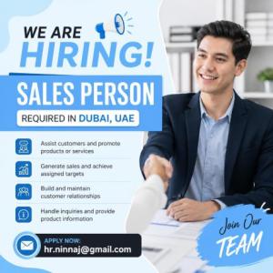Sales Person Required in Dubai