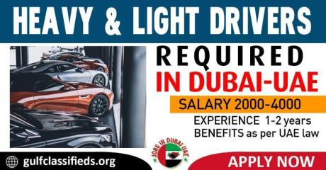 HEAVY & LIGHT DRIVERS REQUIRED IN DUBAI