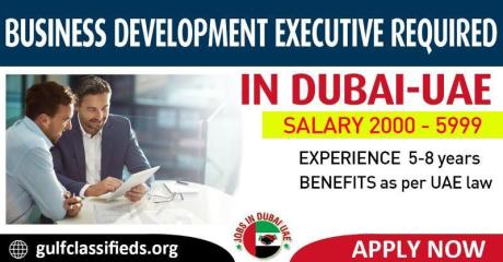 BUSINESS DEVELOPMENT EXECUTIVE REQUIRED IN DUBAI