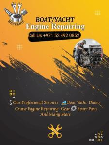 Yacht Boat Dhow Cruise Engine Repairing