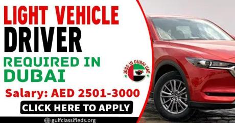 LIGHT VEHICLE DRIVER REQUIRED IN DUBAI