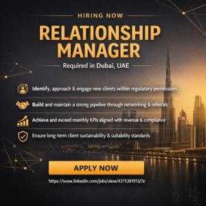 Relationship Manager Required in Dubai