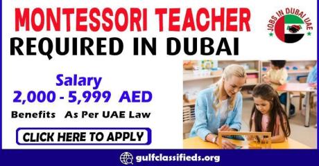 MONTESSORI TEACHER REQUIRE IN DUBAI