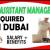 Assistant Manager Required in Dubai