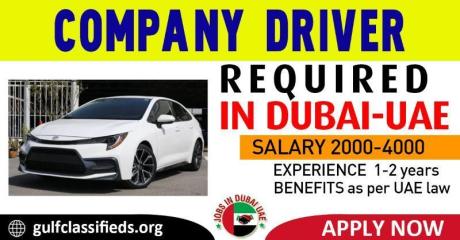 COMPANY DRIVER REQUIRE IN DUBAI