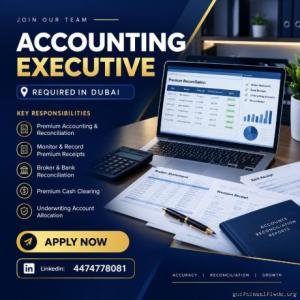 Accounting Executive Required in Dubai
