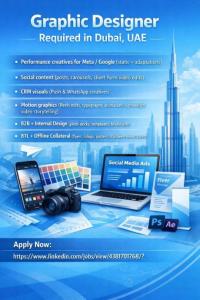 Graphic Designer Required in Dubai