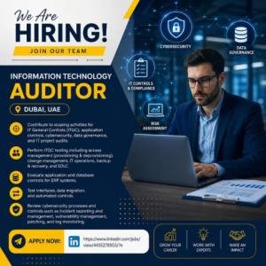 Information Technology Auditor Required in Dubai