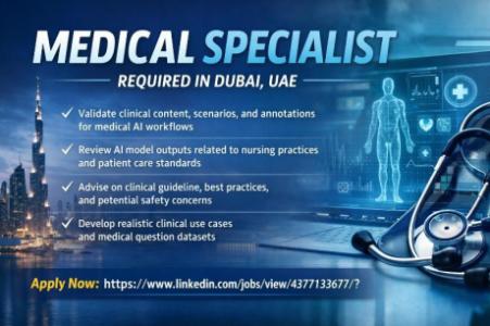 Medical Specialist Required in Dubai