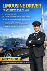 Limousine Driver Required in Dubai