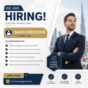 Sales Executive Required in Dubai