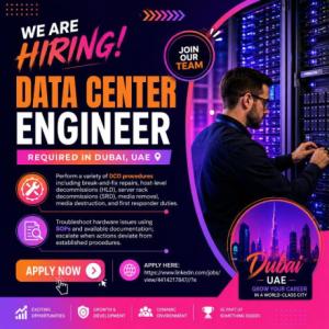 Data Center Engineer Required in Dubai