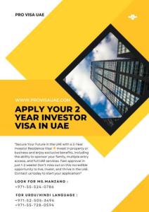 Your Trusted Partner for 2-Year UAE Investor Visas