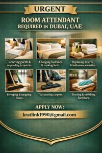 Urgent Room Attendant Required in Dubai