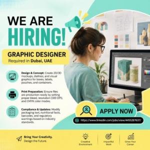 Graphic Designer Required in Dubai
