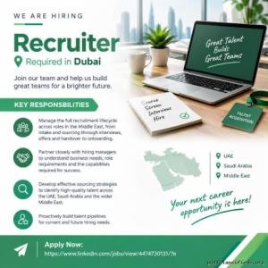 Recruiter Required in Dubai