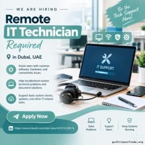 Remote IT Technician Required in Dubai