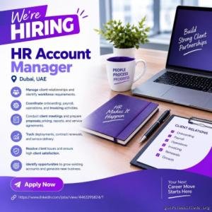 HR Account Manager Required in Dubai