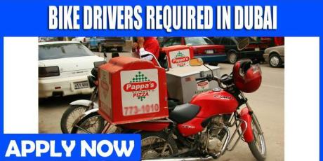 BIKE DRIVERS REQUIRED IN DUBAI