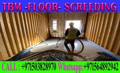 Micro topping floor Screeding Finishing Company +971503828970