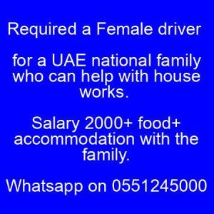 Required a Female driver