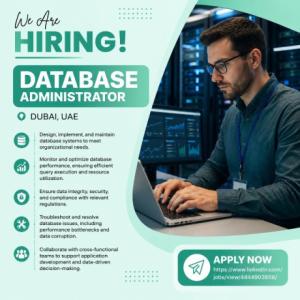Database Administrator Required in Dubai