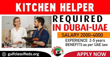 KITCHEN HELPER REQUIRED IN DUBAI