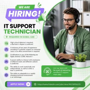 IT Support Technician Required in Dubai