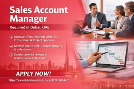 Sales Account Manager Required in Dubai