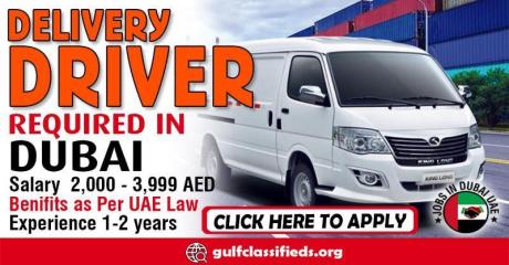 DELIVERY DRIVER REQUIRED IN DUBAI