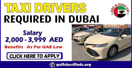 TAXI DRIVERS REQUIRED IN DUBAI