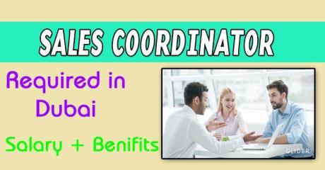 Sales Coordinator Required in Dubai