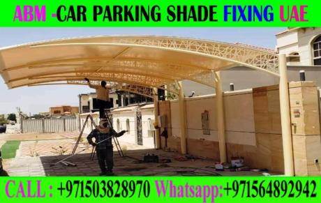 Modern Car Parking Shade Fixing in Dubai Ajman Sharjah