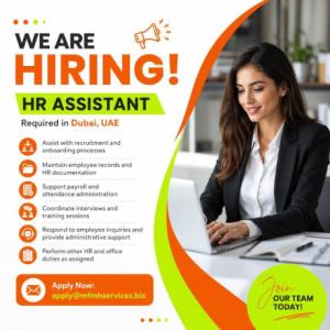HR Assistant Required in Dubai