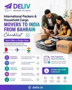 International Packers & Household Cargo Movers to India from Bahrain