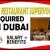 Restaurant Supervisor Required in Dubai