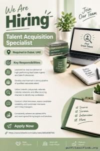 Talent Acquisition Specialist Required in Dubai