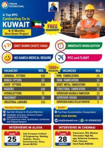 KUWAIT SHUTDOWN PROJECT – 1000+ VACANCIES | IMMEDIATE MOBILIZATION