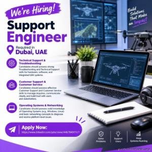 Support Engineer Required in Dubai
