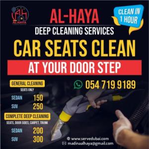 professional car seats cleaning service UAQ 0547199189