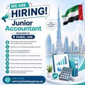 Junior Accountant Required in Dubai