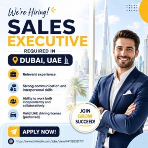 Sales Executive Required in Dubai