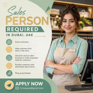 Sales Person Required in Dubai
