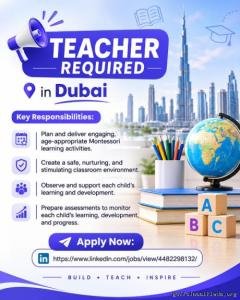 Teachers Required in Dubai UAE