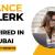 Finance Clerk Required in Dubai