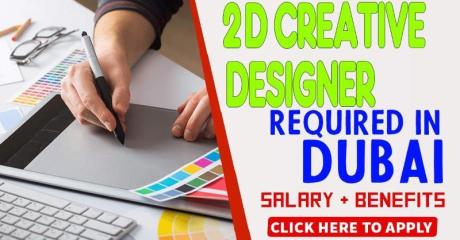 2D creative designer Required in Dubai
