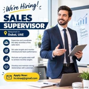 Sales Supervisor Required in Dubai