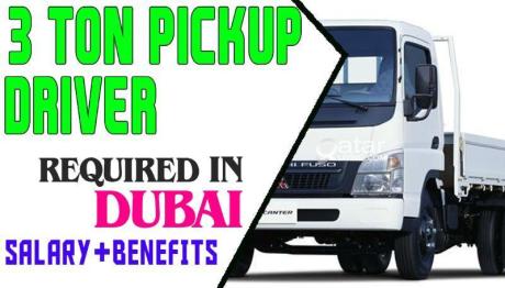 3 TON PICKUP DRIVER Required in Dubai